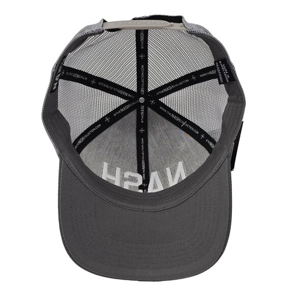 The NASH Collection Hat by Revv Gray Snapback Trucker Baseball Cap Adjustable - Picture 4 of 6